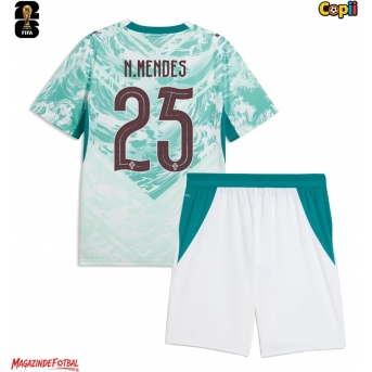 Portugalia Nuno Mendes #25 Echipament de Fotbal Replică Mondial 2026 Copii Deplasare (+ Șorturi)